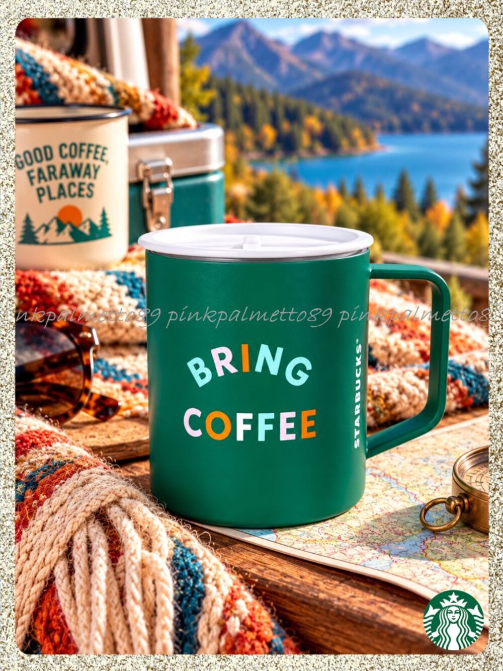 ✨💚 NWT 2026 Starbucks Summer Road Trip "Adventure Begins Now" SS 12oz Mug